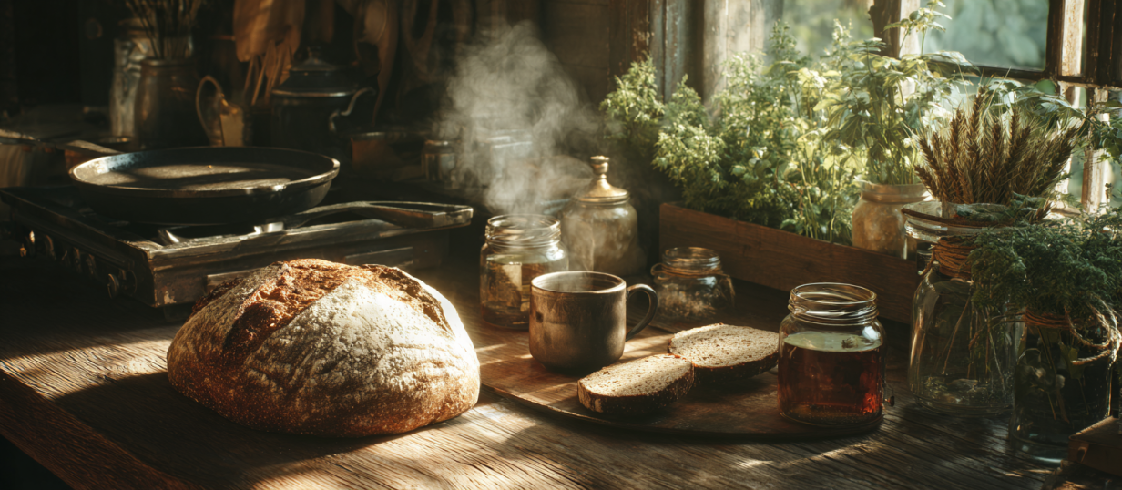 amandajoy_66251_warm_rustic_farmhouse_kitchen_scene_with_fresh__86f041d3-9b63-44e6-99a0-169b3e117542 warm rustic farm house